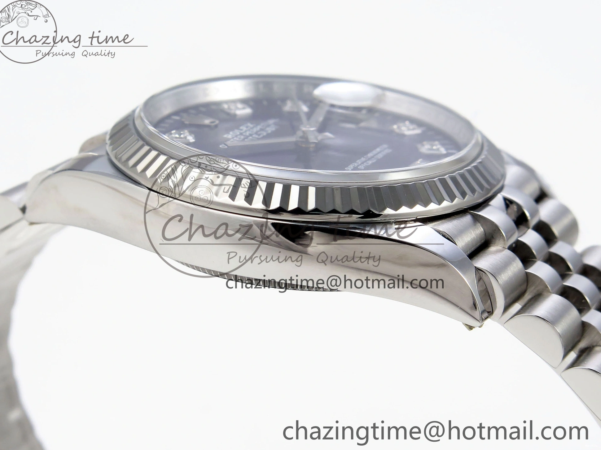 MiroTime 0424 FastDry DateJust 36 126234 Clean 1:1 Best Edition 904L Steel Blue Textured Diamonds Dial on Jubilee Bracelet VR 1967